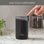 Krups F20342 Kaffeemühle und Gewürzmühle in Einem | Leistungsstarker Motor | Mahlgrad variabel | 75g Füllmenge | Schlagmesser aus Edelstahl | Sicherheitsdeckel | Anti-Rutsch-Füsse | Schwarz – Bild 3