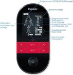 Beurer EM 59 Heat digitales TENS / EMS Gerät, 4-in-1 Reizstromgerät zur Schmerztherapie, Muskelstimulation, Massage und Wärmetherapie, inkl. 4 Elektroden und Akku – Bild 10