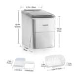Eiswürfelmaschine Klare Eiswürfel, Selbstreinigende Eismaschine, 9 Würfel in 6 Minuten fertig, 15KG in 24 H, Tragbare Ice Maker Cube Maschine für Zuhause/Küche/Büro/Bar – Bild 7