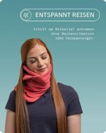 trtl Travel Pillow Korall | Nackenkissen für Flugzeug & Auto | Ergonomisches Reisekissen | Einzigartiges Stützsystem | Waschmaschinenfest – Bild 2