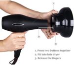 Hairizone Universal Haar Diffusor Anpassungsfähig für Schlag Trockner mit Düse D = 1,7"-2,6" für lockiges oder welliges Haar Styling, Trocken und Gain Maximales Volumen ohne Frizz – Bild 4