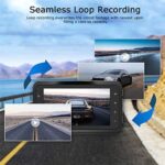 ORSKEY Dashcam Auto Vorne und Hinten 1080P Full HD Autokamera Dual Dashcam Dashboard Kamera Dashcam für Autos 170 Weitwinkel HDR mit 3.0" LCD Display Nachtsicht Bewegungserkennung und G-Sensor – Bild 7