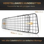 HELDENWERK Universal Kofferraum Trenngitter für Hunde - Auto Hundegitter zum Transport für deinen Hund - Schutzgitter mit Kopfstützen-Befestigung - Stufenlos verstellbares Kofferraumschutz Gitter – Bild 2