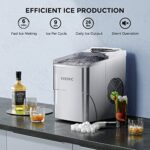 Eiswürfelmaschine Klare Eiswürfel, Selbstreinigende Eismaschine, 9 Würfel in 6 Minuten fertig, 15KG in 24 H, Tragbare Ice Maker Cube Maschine für Zuhause/Küche/Büro/Bar – Bild 2