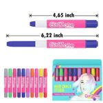 GirlZone Geschenke für Mädchen - Haarkreide-Set für kleine und grosse Mädchen - Auswaschbare Temporäre Haarfarben Geschenke für Kinder - 10 x Haarfärbestifte - Auswaschbare – Bild 7