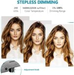 NEEWER Ringlicht mit Stativ Set 18 Zoll/45cm Aussen 55W 5600K Dimmbare LED Ringleuchte mit Bluetooth Fernbedienung für Handy/Kamera für YouTube TikTok Self Porträt Foto,Tätowierer,Make up,Salons – Bild 4