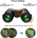 Kylietech Fernglas 12x42 HD Kompakte Ferngläser wasserdicht für Vogelbeobachtung, Jagd, Wandern, Sightseeing, FMC-Linse Feldstecher inkl. Tragetasche, Tragegurt und Smartphone-Adapter – Bild 6