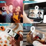 RealPlus Selfie Ringlicht Handy, Handy Licht, Ringleuchte mit Clips mit 40 LEDs und 3 Lichtmodi, dimmbares Video Licht für Telefon, Tablet, Laptop, Live-Streaming – Bild 7