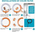 NEEWER Ringlicht mit Stativ Set 18 Zoll/45cm Aussen 55W 5600K Dimmbare LED Ringleuchte mit Bluetooth Fernbedienung für Handy/Kamera für YouTube TikTok Self Porträt Foto,Tätowierer,Make up,Salons – Bild 8
