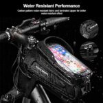 ROCKBROS Fahrrad Rahmentasche Lenkertasche Wasserdicht Handytasche für Smartphone bis zu 6.8 Zoll mit TPU Sensitivem Touchscreen für Montainbikes, Rennrad, Ebikes – Bild 3