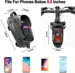 ROCKBROS Fahrrad Rahmentasche Lenkertasche Wasserdicht Handytasche für Smartphone bis zu 6.8 Zoll mit TPU Sensitivem Touchscreen für Montainbikes, Rennrad, Ebikes – Bild 4
