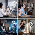 Ringlicht Handy Laptop Videokonferenzen Licht, Evershop Upgrade 8” Ringleuchte mit Stativ LED Ring Light Tisch Selfie Lichtring Ringlapme mit Handystativhalter für Video,Fotografie,Tiktok,Zoom Usw – Bild 2