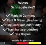 Schnapskrake ® - Das Original- Getränkeverteiler für 8 Personen - Made in Germany - Verteiler - Ausgiesser – Bild 5