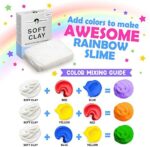 Original Stationery Weicher Ton für die Herstellung von Slime - Fügen Sie Kleber und Rasierschaum Hinzu, um Flauschigen Butter-Schleim zu Machen [230 Gramm +10 Schleime] – Bild 5