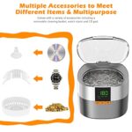 Ultraschallreinigungsgerät Ultraschallreiniger Ultraschallgerät KECOOLKE Sonic Cleaner mit digitalem Timer für Brillen, Ringe, Münzen, Fingerringe, Geld, Zahnersatz – Bild 5