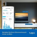 TP-Link Tapo Smart WLAN Steckdose Tapo P110 mit Energieverbrauchskontrolle, Smart Home Alexa Steckdose, funktioniert mit Alexa, Google Home, Sprachsteuerung, Fernzugriff, Kein Hub notwendig, – Bild 2