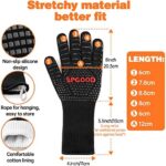 SPGOOD Hitzebeständige Grillhandschuhe, 800°C, Feuerschutz für Küche & BBQ – Bild 2