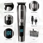 Brightup Barttrimmer Herren - Bartpflegeset mit Haarschneidemaschinen, Haartrimmer, elektrischem Rasierer - IPX7 wasserdicht für Schnurrbart, Gesicht, Nase, Ohren, Körper und Intimbereich – Bild 5