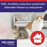 FELIWAY Friends Start-Set für Katzen | Verdampfer für Steckdose & Flakon | Pheromone zur Reduktion von Spannungen & Konflikte zwischen Katzen | mehr Harmonie im Mehrkatzenhaushalt | 48ml – Bild 2