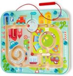 Haba 301056 - Magnetspiel Stadtlabyrinth, pädagogisches Holzspielzeug für Kinder ab 2 Jahren, schult die Logik und Feinmotorik