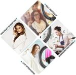 NEEWER Ringlicht mit Stativ Set 18 Zoll/45cm Aussen 55W 5600K Dimmbare LED Ringleuchte mit Bluetooth Fernbedienung für Handy/Kamera für YouTube TikTok Self Porträt Foto,Tätowierer,Make up,Salons – Bild 6