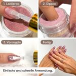 Doonails Farben Set | Dipping Powder Nail Set Mit 4 Farben | Nagelset Für Salonschöne Nägel | Tierversuchsfrei – Bild 2