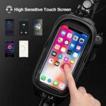 ROCKBROS Fahrrad Rahmentasche Lenkertasche Wasserdicht Handytasche für Smartphone bis zu 6.8 Zoll mit TPU Sensitivem Touchscreen für Montainbikes, Rennrad, Ebikes – Bild 2