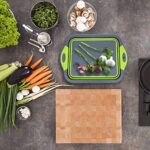 D L D Collapsible Cutting Board with Colander Containers, Foldable Food Grade Silicone Dish Tub Chopping Board, Washing Basin Draining Basket Strainer for Home Kitchen Camping Picnic BBQ – Bild 9