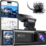 REDTIGER F7N 4K Dashcams mit WiFi GPS Front 4K/2.5K und hinten 1080P Dual Dash 3.18" Display Kamera für Autos, 170° Weitwinkel Dashboard Recorder, Parking Monitor, Support 256GB Max