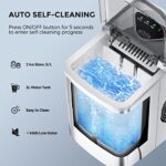 Eiswürfelmaschine Klare Eiswürfel, Selbstreinigende Eismaschine, 9 Würfel in 6 Minuten fertig, 15KG in 24 H, Tragbare Ice Maker Cube Maschine für Zuhause/Küche/Büro/Bar – Bild 3