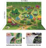 TEMI Dinosaurier Spielzeugfigur mit Aktivität Spielmatte &Bäume, pädagogisch realistisches Dinosaurier-Spielset zur Schaffung Einer Dino-Welt mit T-Rex, Triceratops, Velociraptor für Kinder 3+ – Bild 6