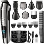 Brightup Barttrimmer Herren - Bartpflegeset mit Haarschneidemaschinen, Haartrimmer, elektrischem Rasierer - IPX7 wasserdicht für Schnurrbart, Gesicht, Nase, Ohren, Körper und Intimbereich – Bild 8