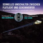 OLIGHT X7R Marauder 2 LED Taschenlampe, Super Hell 14000 Lumen Wiederaufladbare USB Grosse Taschenlampe mit Strahler und Flutlicht, 800 Meter Leuchtweite, 7modi,Schwarz – Bild 5