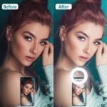 RealPlus Selfie Ringlicht Handy, Handy Licht, Ringleuchte mit Clips mit 40 LEDs und 3 Lichtmodi, dimmbares Video Licht für Telefon, Tablet, Laptop, Live-Streaming – Bild 2