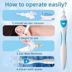 Chimoo Ohrenschmalz Entferner,19 Stück Ohrenreiniger Q Grips Ohrenreiniger Ohrenschmalz Entferner 360° Spirale Silikon Ohrreiniger Ohrenschmalz Entferner Sauger mit 16 Ersatzköpfe Cleaner Ear Cleaner – Bild 3