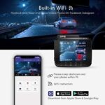 AZDOME Autokamera mit 4K Auflösung, WiFi Dashcam mit GPS und Loop-Aufnahme, Dash Cam mit 170° Weitwinkelobjektiv und Nachtsicht, Dash Camera mit G-Sensor, Parkmonitor und Bewegungserkennung – Bild 5