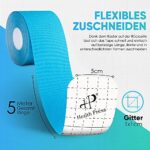 Health Press Kinesiotapes - 2 Kinesiologie Tape Rollen Kinesiotape - Profi Physio Tape und Sporttape - Hautfreundliche Tapes DERMATEST SEHR GUT – Bild 2