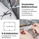 BEDSURE Bettwäsche 4teilig Bettbezug - Bettwäsche-Sets Mikrofaser mit 2 mal Kissenbezüge, ÖKO-TEX Bettwäsche Set Muster mit Reissverschluss – Bild 5