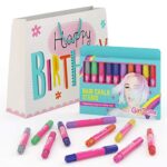 GirlZone Geschenke für Mädchen - Haarkreide-Set für kleine und grosse Mädchen - Auswaschbare Temporäre Haarfarben Geschenke für Kinder - 10 x Haarfärbestifte - Auswaschbare – Bild 6
