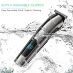 Brightup Barttrimmer Herren - Bartpflegeset mit Haarschneidemaschinen, Haartrimmer, elektrischem Rasierer - IPX7 wasserdicht für Schnurrbart, Gesicht, Nase, Ohren, Körper und Intimbereich – Bild 3