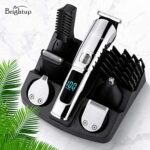 Brightup Barttrimmer Herren - Bartpflegeset mit Haarschneidemaschinen, Haartrimmer, elektrischem Rasierer - IPX7 wasserdicht für Schnurrbart, Gesicht, Nase, Ohren, Körper und Intimbereich – Bild 9