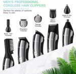 Brightup Barttrimmer Herren - Bartpflegeset mit Haarschneidemaschinen, Haartrimmer, elektrischem Rasierer - IPX7 wasserdicht für Schnurrbart, Gesicht, Nase, Ohren, Körper und Intimbereich – Bild 7