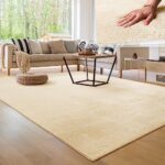 Paco Home Waschbarer Teppich Wohnzimmer Schlafzimmer Kurzflor rutschfest Flauschig Weich Moderne Einfarbige Muster