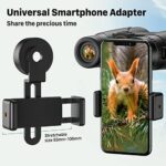 Kylietech Fernglas 12x42 HD Kompakte Ferngläser wasserdicht für Vogelbeobachtung, Jagd, Wandern, Sightseeing, FMC-Linse Feldstecher inkl. Tragetasche, Tragegurt und Smartphone-Adapter – Bild 5