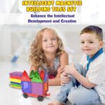 Desire Deluxe Magnetische Bausteine Magnet Montessori Spielzeug für Kinder, Magnetbausteine für Jungen und Mädchen, 3 4 5 6 7 8 Jahre alt, 57pc Set – Bild 8