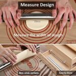 Super Kitchen Nudelholz Einstellbares Edelstahl Teigroller, Antihaft Metall Nudelhölzer Fondant Teigrolle mit abnehmbare Ringe in 5 Grössen, Backzubehör Rolling Pin für Pizza, Cookie, Gebäck Teig – Bild 6