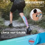 Health Press Kinesiotapes - 2 Kinesiologie Tape Rollen Kinesiotape - Profi Physio Tape und Sporttape - Hautfreundliche Tapes DERMATEST SEHR GUT – Bild 5