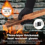 SPGOOD Hitzebeständige Grillhandschuhe, 800°C, Feuerschutz für Küche & BBQ – Bild 3