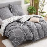 BEDSURE Bettwäsche 4teilig Bettbezug - Bettwäsche-Sets Mikrofaser mit 2 mal Kissenbezüge, ÖKO-TEX Bettwäsche Set Muster mit Reissverschluss