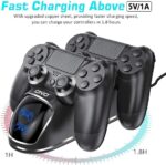 PS4 Controller Ladestation, Playstation 4 Controller Ladestation mit 1,8 Stunden Ladechip, PS4 Charger Dock Staion, Controller Ladestation für Sony Playstation 4/PS4/Pro/PS4 Slim Controller – Bild 3